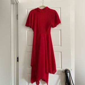 Red midi dress! Open back